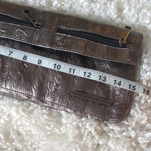 Matt & Nat Metallic Silver Clutch with Zipper Details - Picture 8 of 11